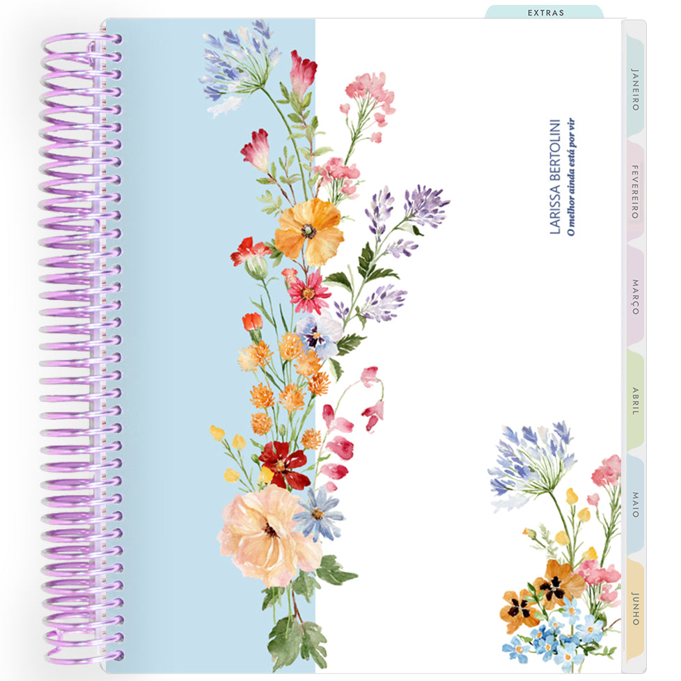 Planner Personalizado Garden Floral - Colors - Lilás
