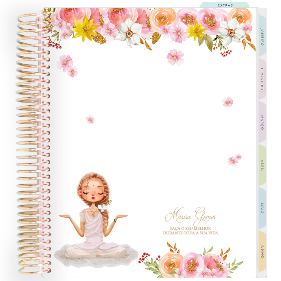 Planner Personalizado Girl - Zen - Dourado