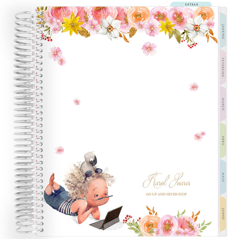 Planner Personalizado Girls - Bird Lover - Prateado