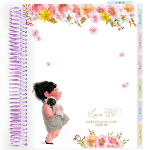 Planner Personalizado Girls - Cat Lover - Lilás
