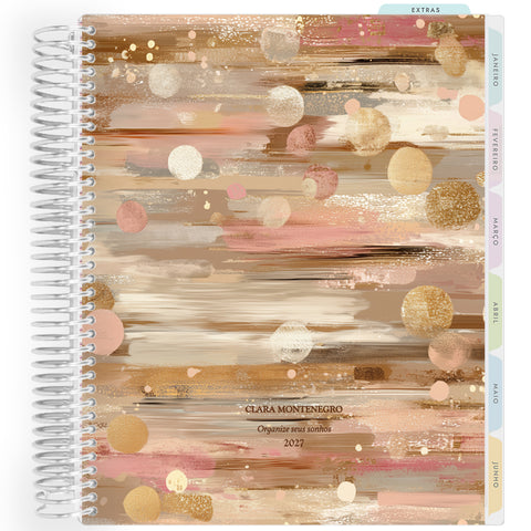 Planner Personalizado Glow - Brown - Prateado