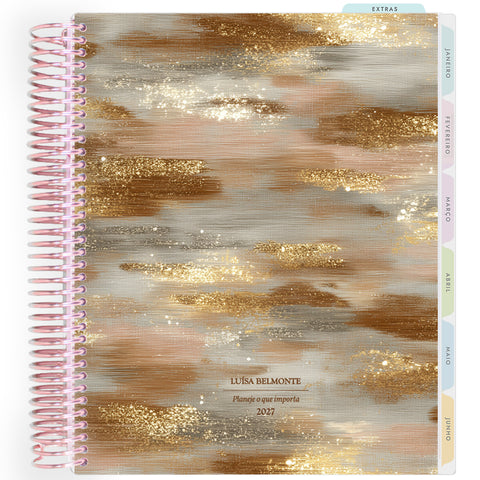 Planner Personalizado Glow - Golden - Rose Gold