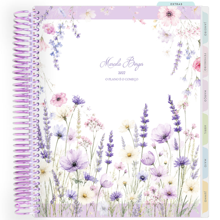 Planner Personalizado Lavender Garden - Classic - Lilás