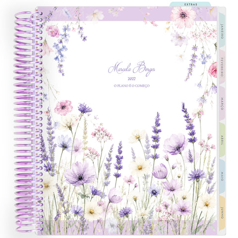 Planner Personalizado Lavender Garden - Classic - Lilás