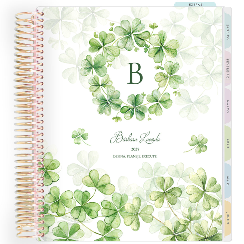 Planner Personalizado Lucky Cottage - Monogram - Dourado