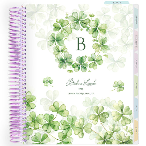 Planner Personalizado Lucky Cottage - Monogram - Lilás