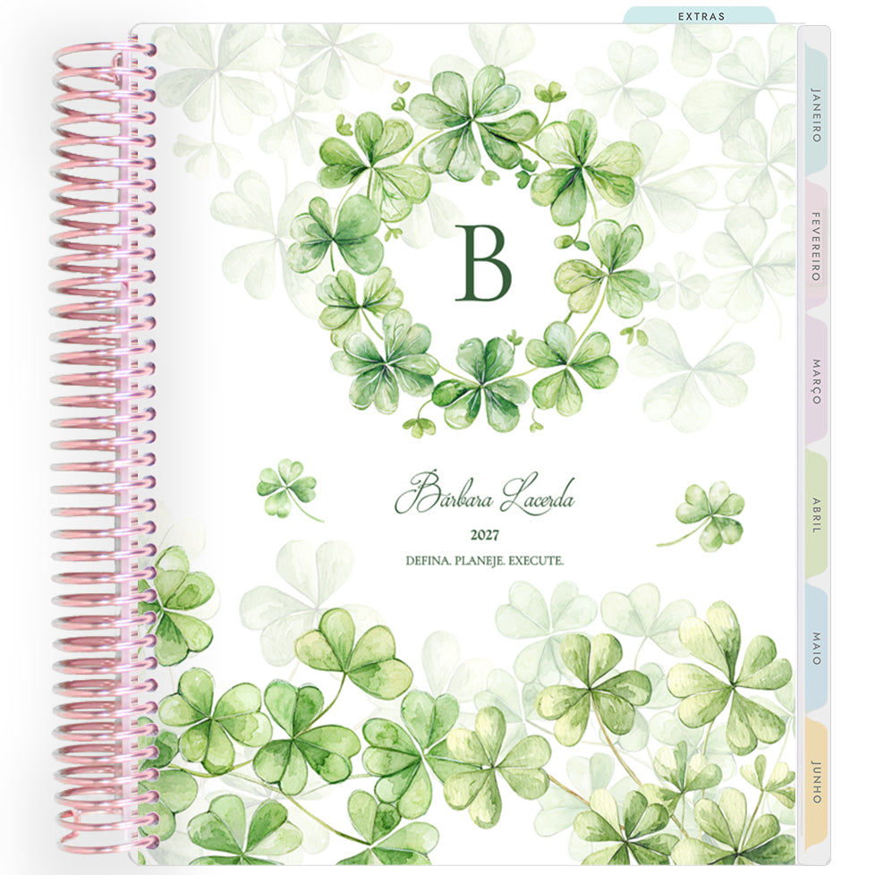 Planner Personalizado Lucky Cottage - Monogram - Rose Gold
