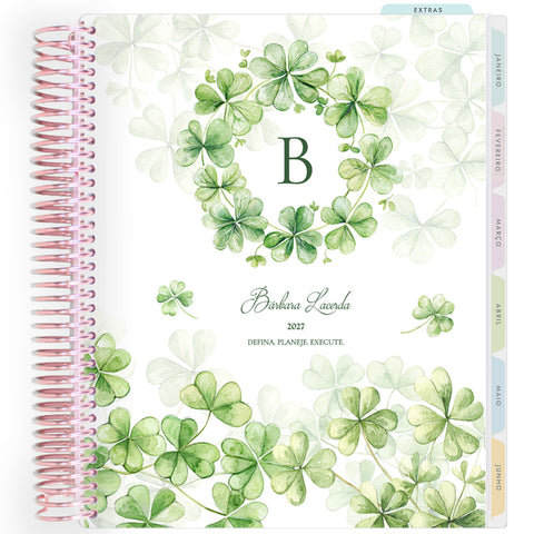Planner Personalizado Lucky Cottage - Monogram - Rose Gold
