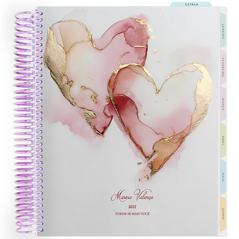 Planner Personalizado Luminous Love - Blush Heart - Lilás