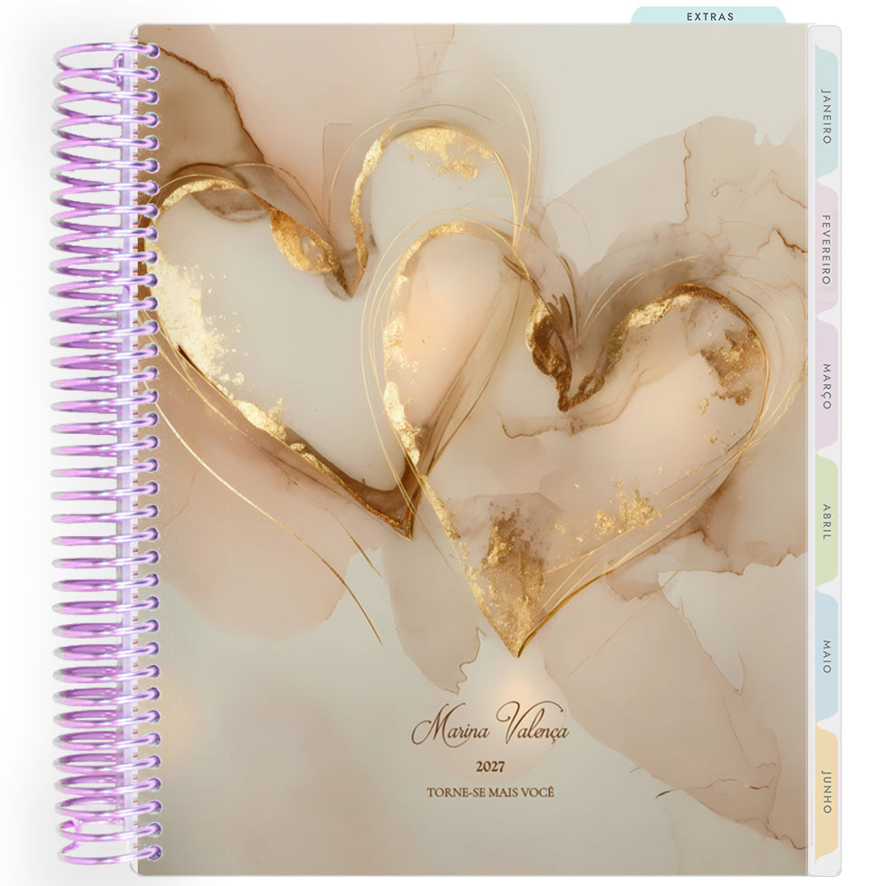 Planner Personalizado Luminous Love - Champagne Love - Lilás