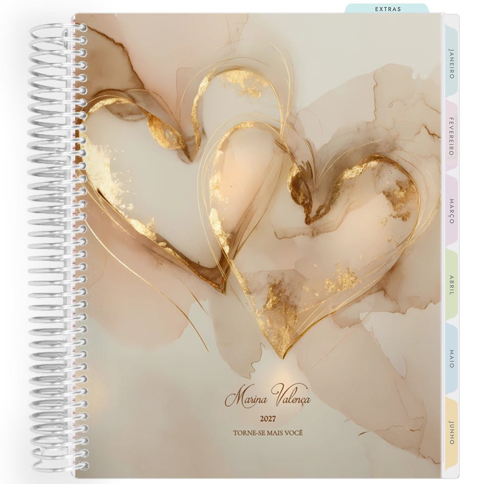 Planner Personalizado Luminous Love - Champagne Love - Prateado