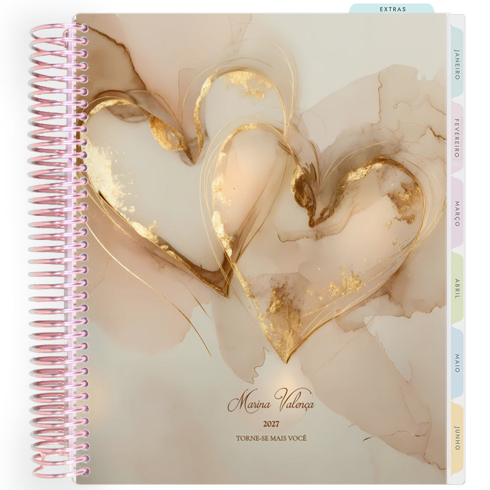 Planner Personalizado Luminous Love - Champagne Love - Rose Gold