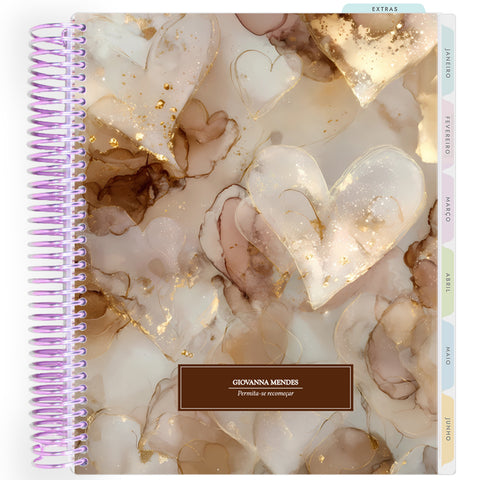 Planner Personalizado Luminous Love - Golden Romance - Lilás
