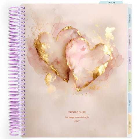 Planner Personalizado Luminous Love - Rosé Amour - Lilás