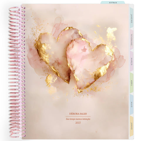 Planner Personalizado Luminous Love - Rosé Amour - Rose Gold