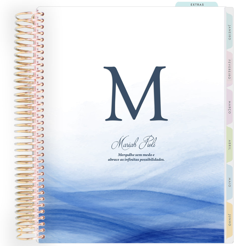Planner Personalizado Ocean - Monogram - Dourado