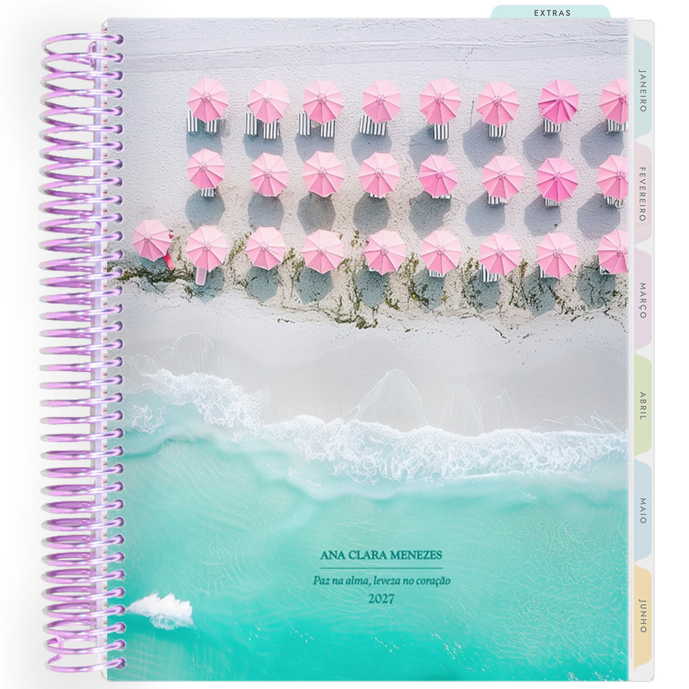 Planner Personalizado Ocean Serenity - Blush Beach - Lilás
