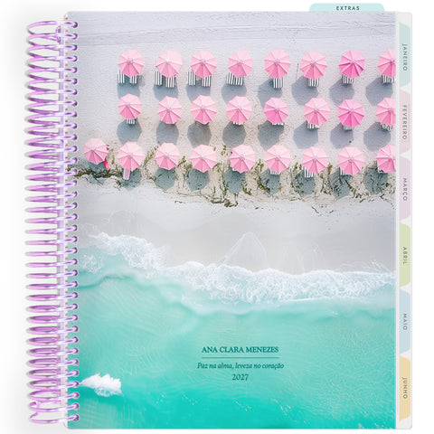 Planner Personalizado Ocean Serenity - Blush Beach - Lilás