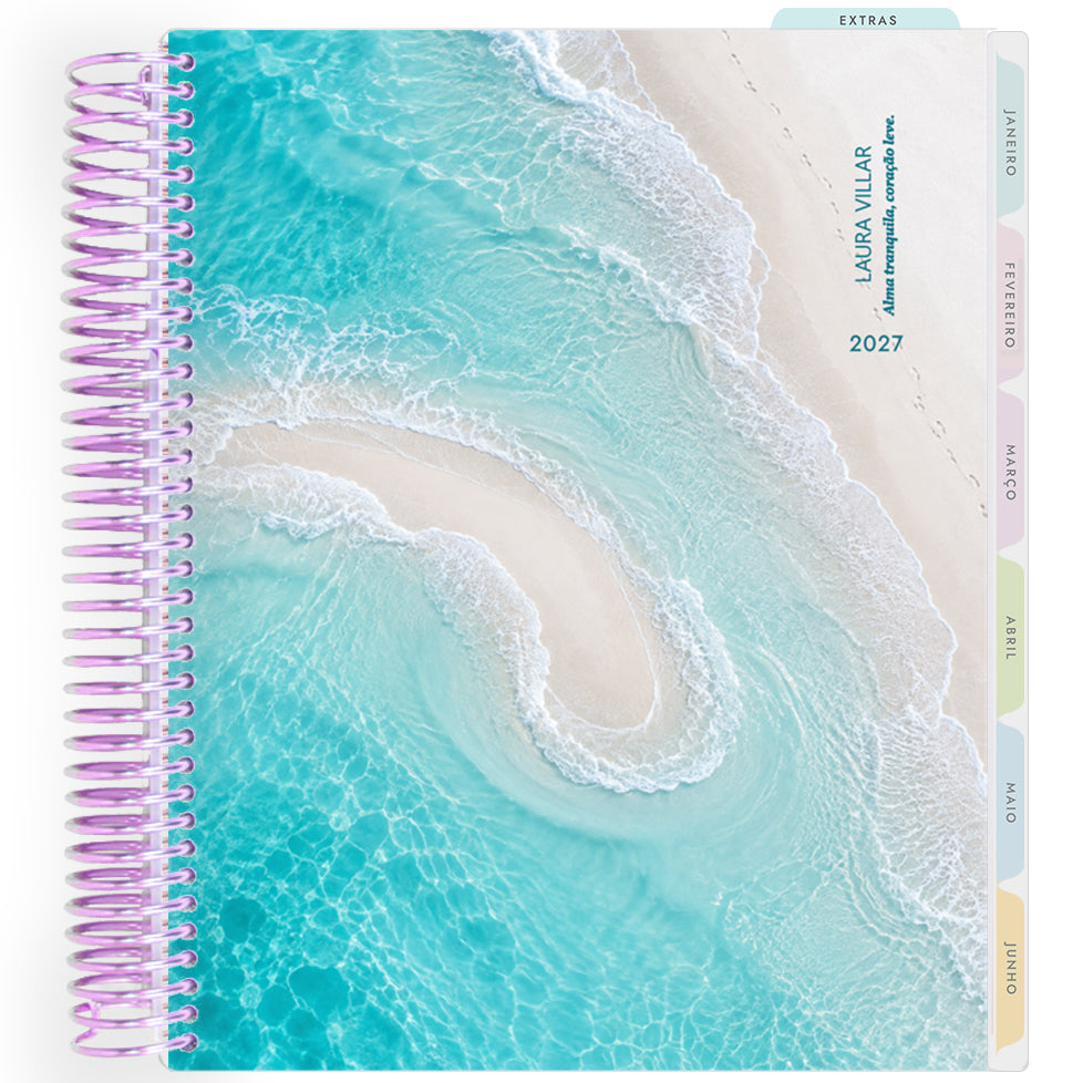 Planner Personalizado Ocean Serenity - Ocean Flow - Lilás