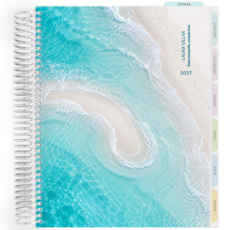 Planner Personalizado Ocean Serenity - Ocean Flow - Prateado