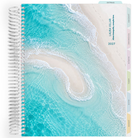 Planner Personalizado Ocean Serenity - Ocean Flow - Prateado