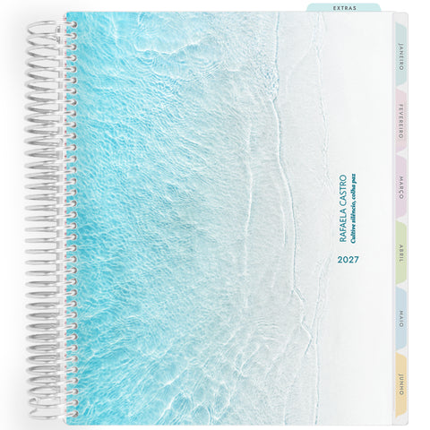 Planner Personalizado Ocean Serenity - Pure Tide - Prateado