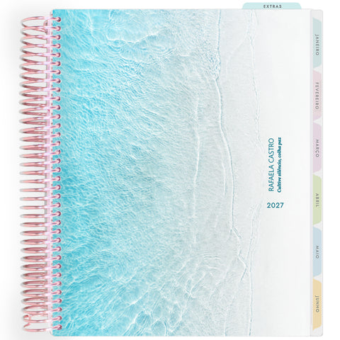 Planner Personalizado Ocean Serenity - Pure Tide - Rose Gold