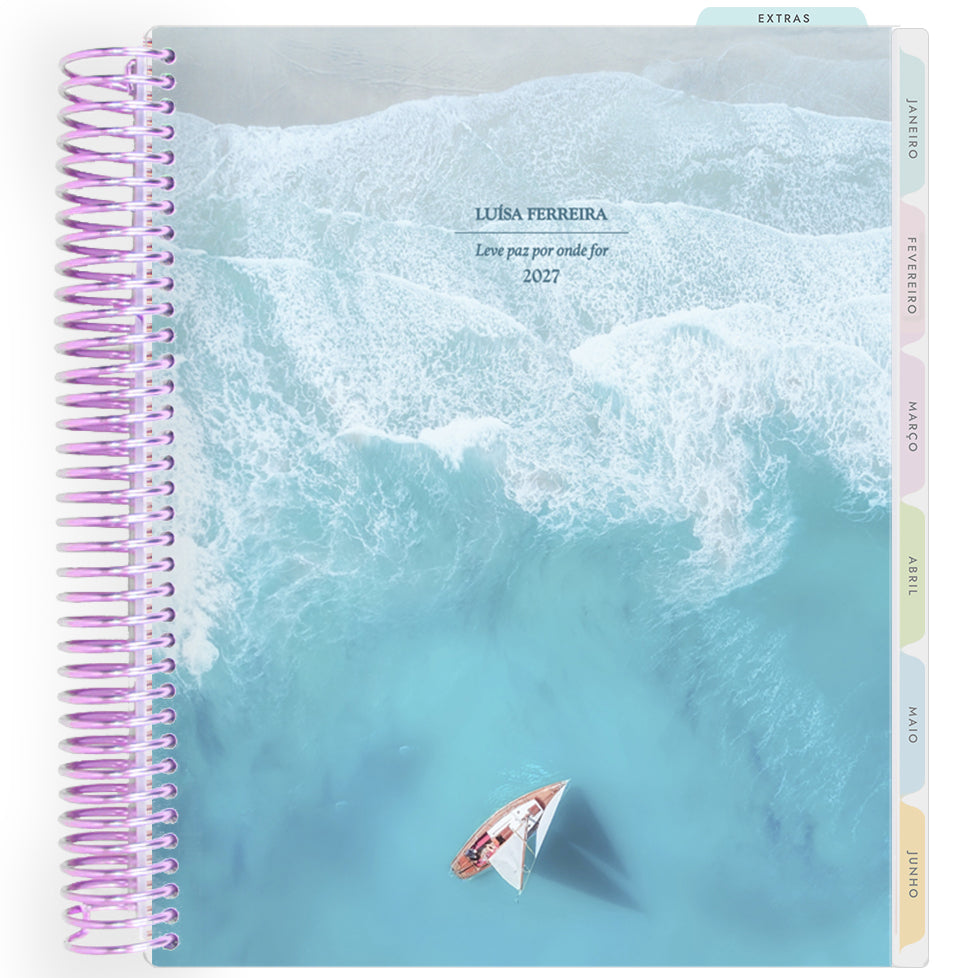 Planner Personalizado Ocean Serenity - Sail Away - Lilás
