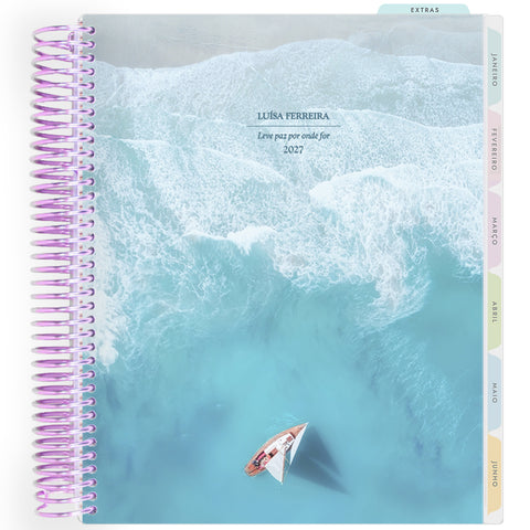 Planner Personalizado Ocean Serenity - Sail Away - Lilás