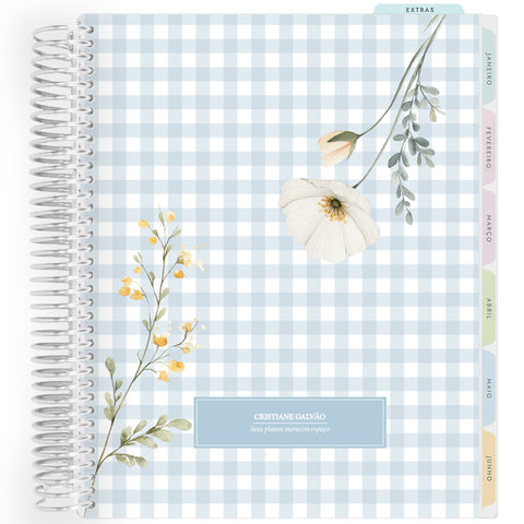 Planner Personalizado Petit Jardin - Blue - Prateado