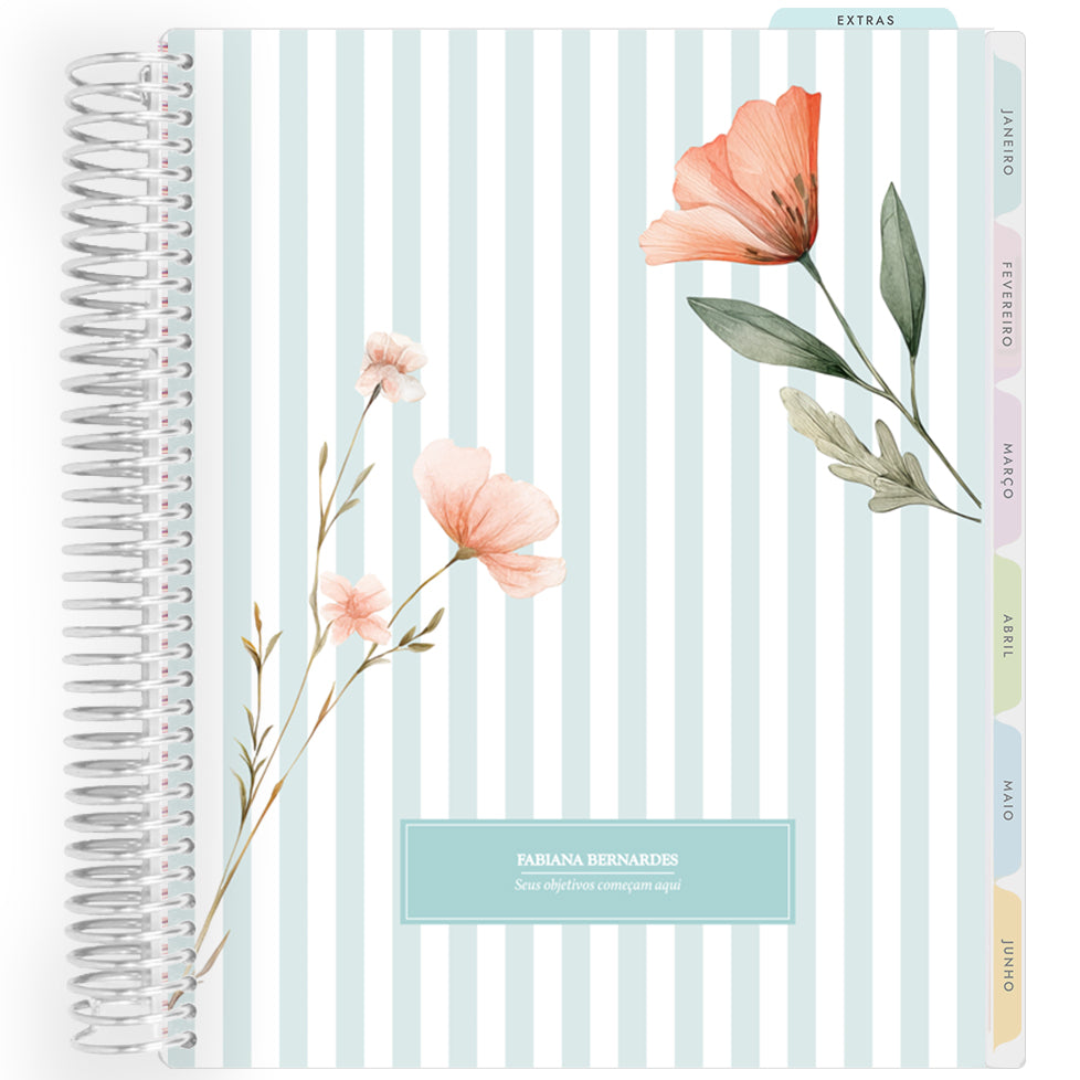 Planner Personalizado Petit Jardin - Tiffany - Prateado