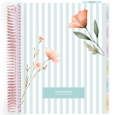 Planner Personalizado Petit Jardin - Tiffany - Rose Gold