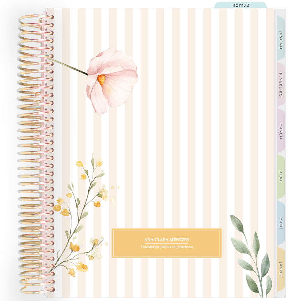 Planner Personalizado Petit Jardin - Yellow - Dourado