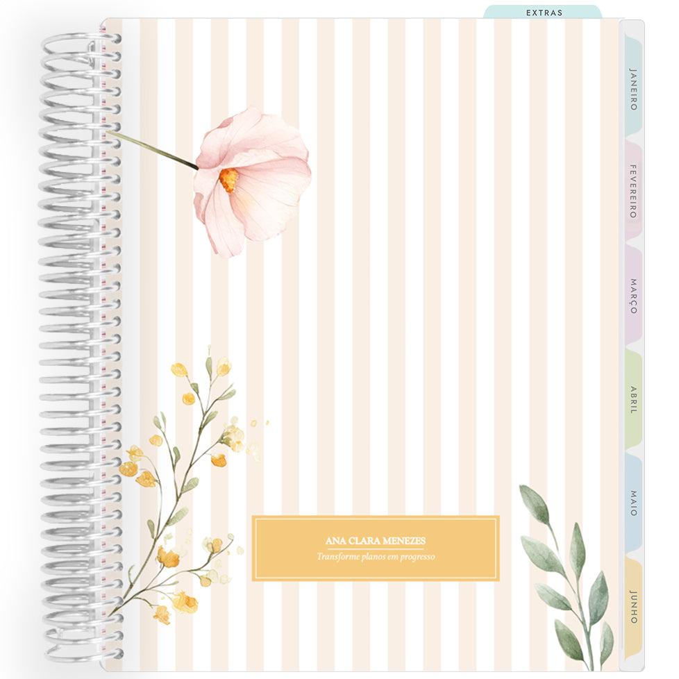 Planner Personalizado Petit Jardin - Yellow - Prateado