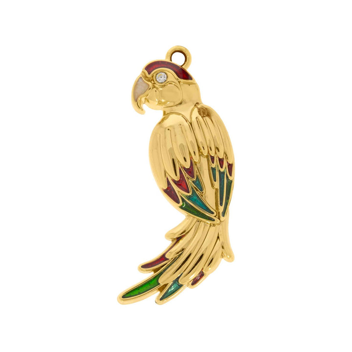 Pingente Arara Dourado 56mm