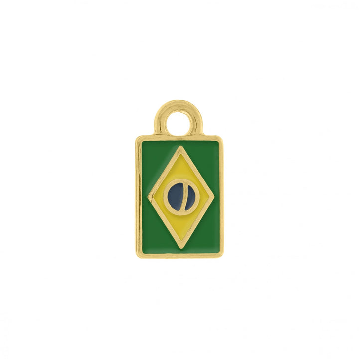 Pingente Bandeira do Brasil 15mm