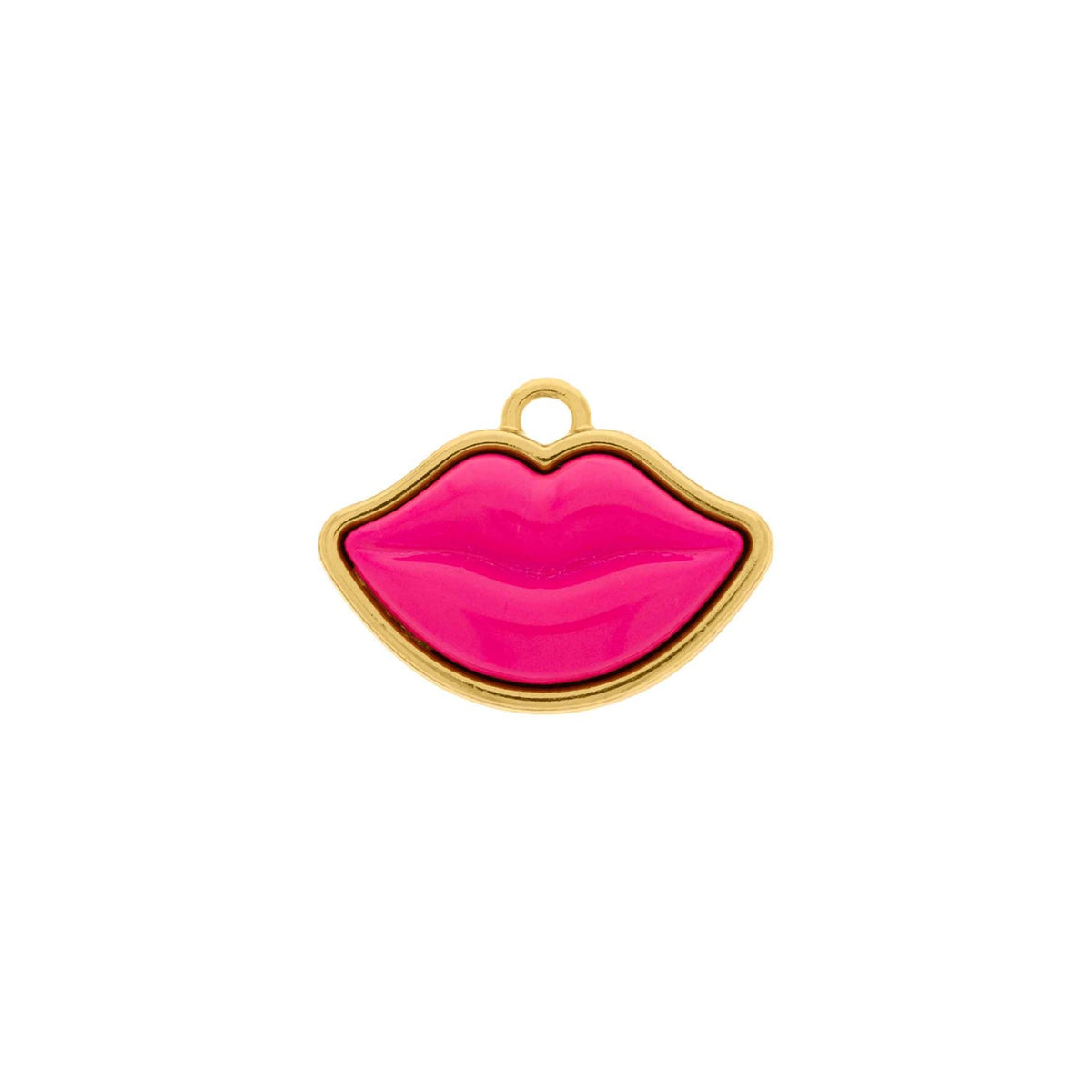 Pingente Boca Pink 25mm