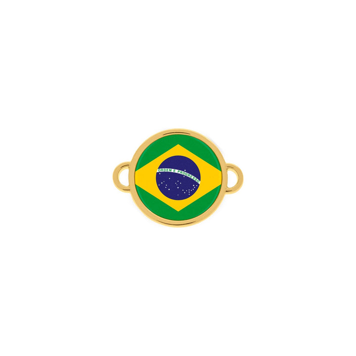 Charm Medalha Brasil 26mm