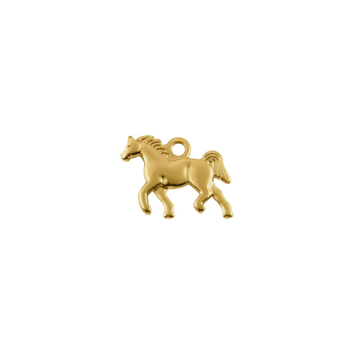 Pingente Cavalo Dourado 19mm
