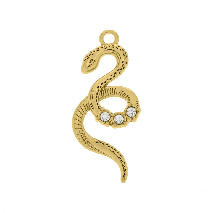 Pingente Serpente com Pedraria 38mm