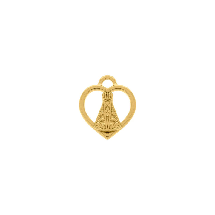 Pingente Coração Nossa Senhora 16mm