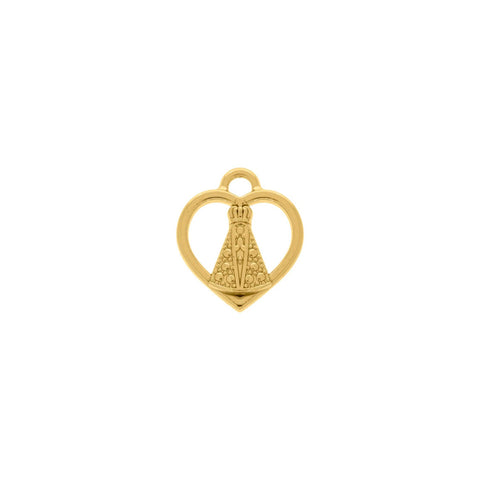 Pingente Coração Nossa Senhora 16mm