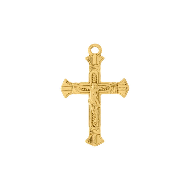 Pingente Crucifixo Dourado Clássico 35mm