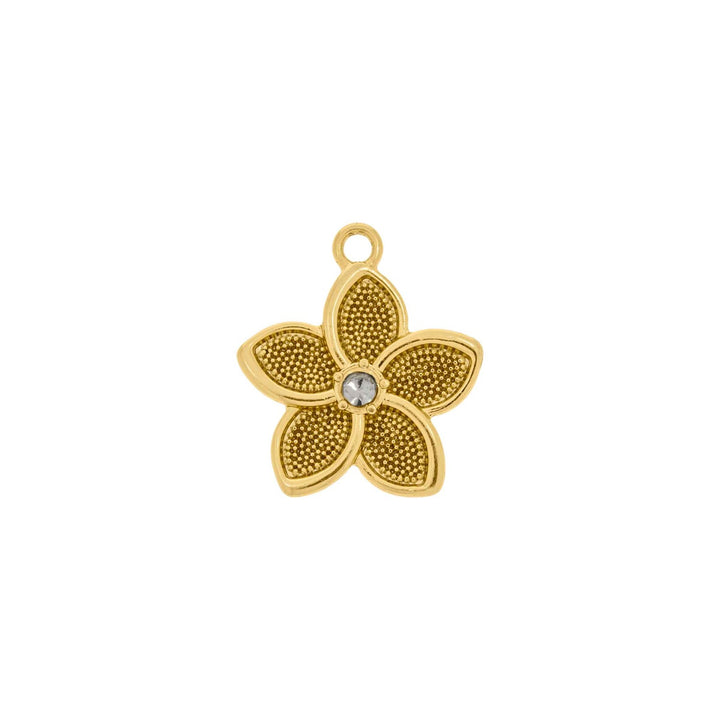 Pingente Flor Dourada 24mm