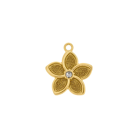 Pingente Flor Dourada 24mm