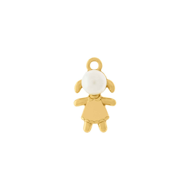 Pingente Menina com Pérola 23mm