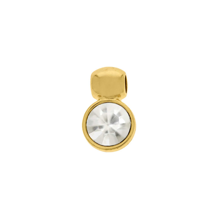 Pingente Dourado com Strass 16mm