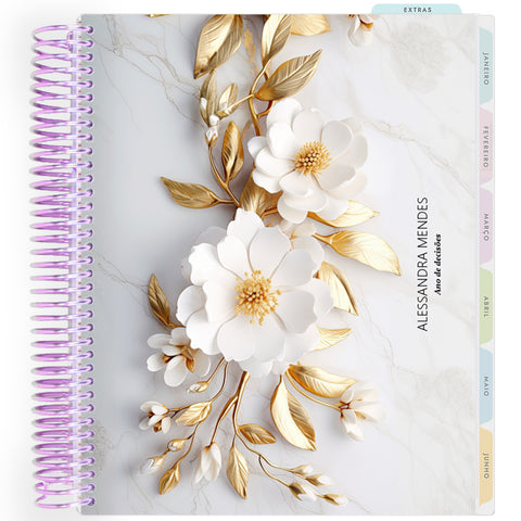 Planner Personalizado Radiance - Gold - Lilás