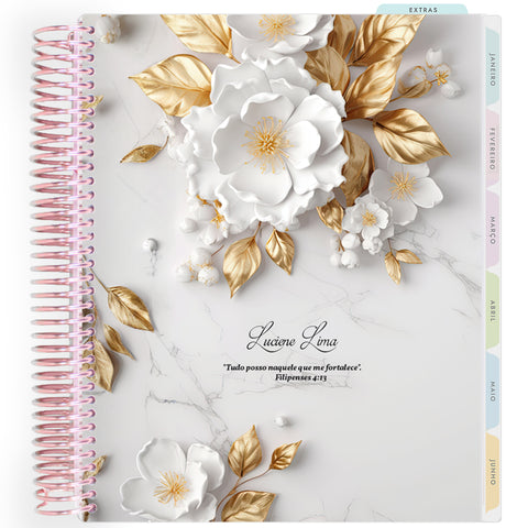 Planner Personalizado Radiance - White.cdr - Rose Gold
