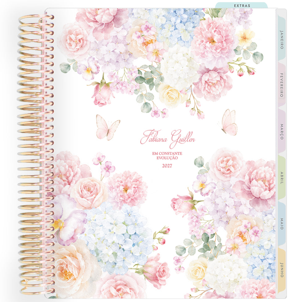 Planner Personalizado Rose Garden - Classic - Dourado